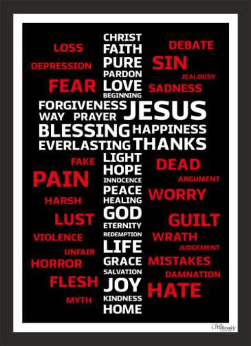 Jesus - Cross With Words