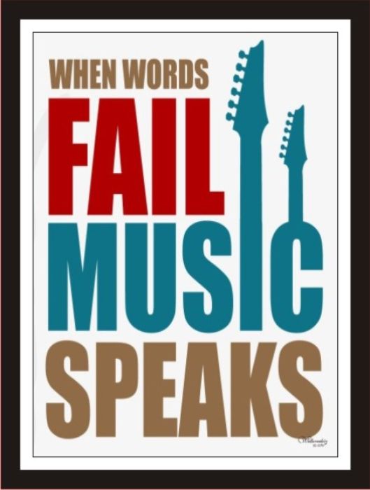 When Words Fail Music Speaks (White)
