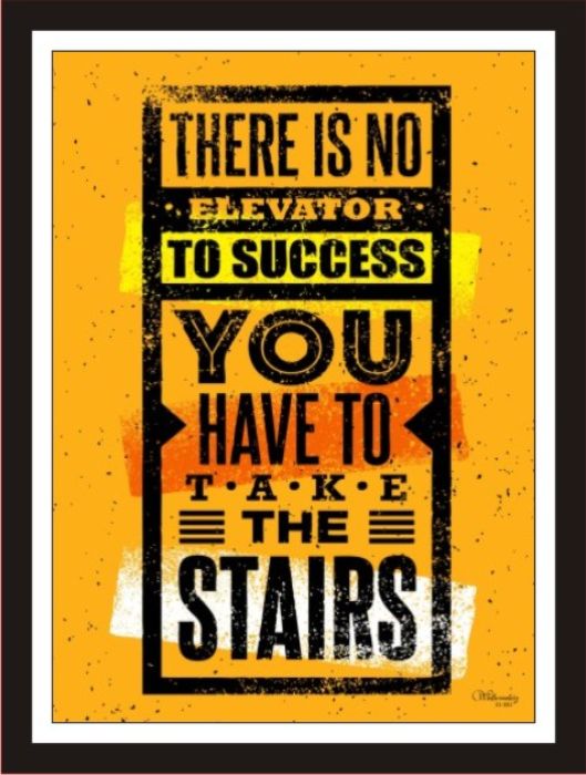 There Is No Elevator To Success, You Have Take The Stairs